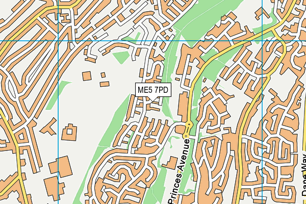 ME5 7PD map - OS VectorMap District (Ordnance Survey)