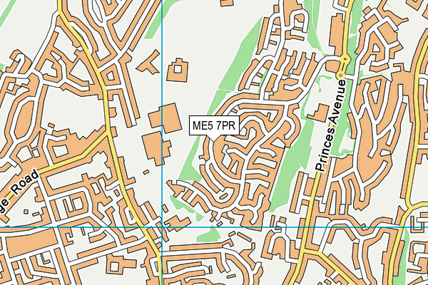 ME5 7PR map - OS VectorMap District (Ordnance Survey)