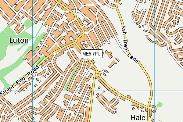 ME5 7PU map - OS VectorMap District (Ordnance Survey)