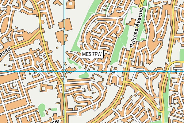 ME5 7PW map - OS VectorMap District (Ordnance Survey)