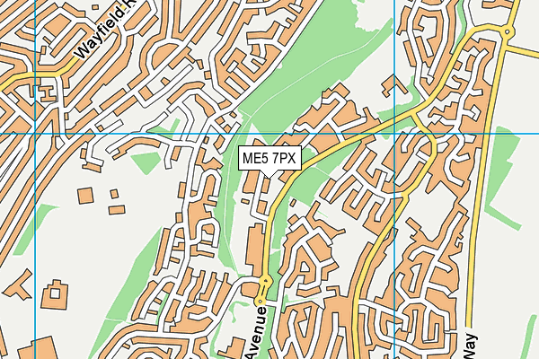ME5 7PX map - OS VectorMap District (Ordnance Survey)