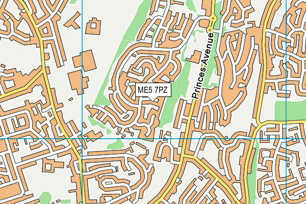 ME5 7PZ map - OS VectorMap District (Ordnance Survey)