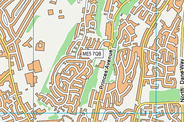 ME5 7QB map - OS VectorMap District (Ordnance Survey)