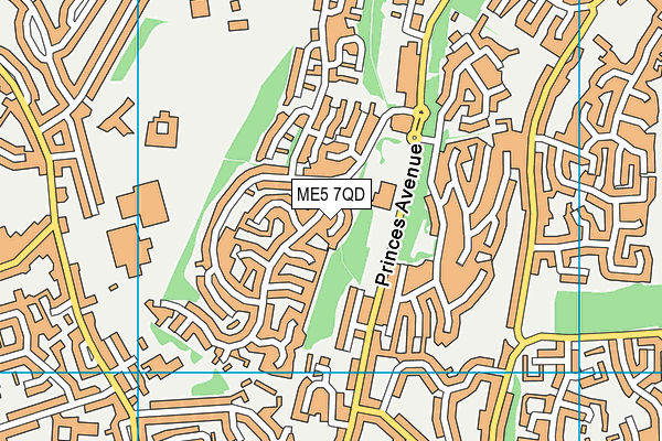 ME5 7QD map - OS VectorMap District (Ordnance Survey)