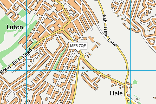 ME5 7QF map - OS VectorMap District (Ordnance Survey)