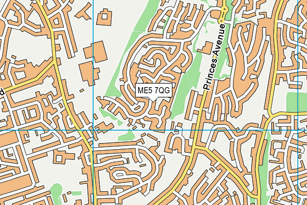ME5 7QG map - OS VectorMap District (Ordnance Survey)