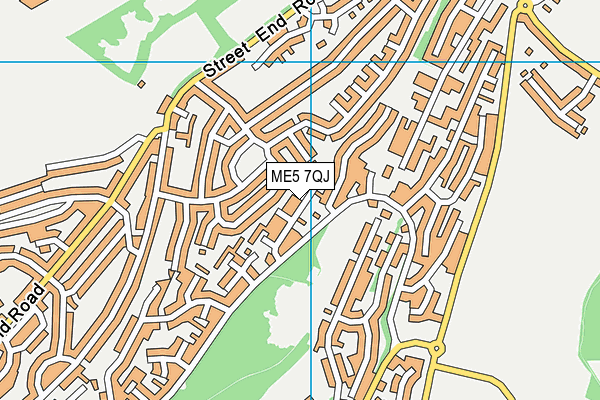 ME5 7QJ map - OS VectorMap District (Ordnance Survey)