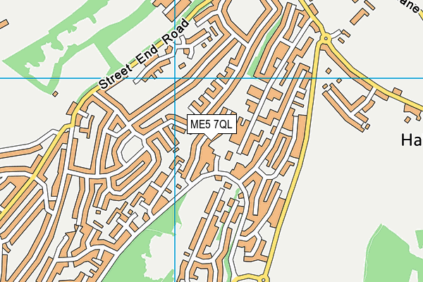 ME5 7QL map - OS VectorMap District (Ordnance Survey)