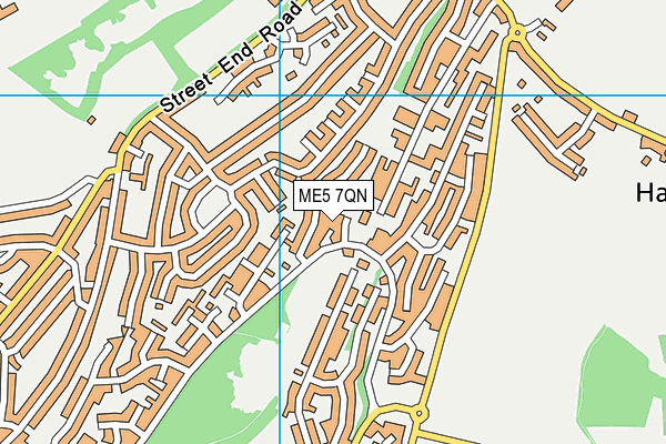 ME5 7QN map - OS VectorMap District (Ordnance Survey)