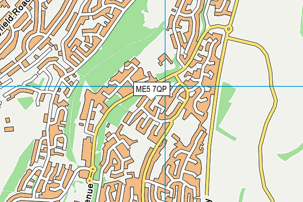 ME5 7QP map - OS VectorMap District (Ordnance Survey)