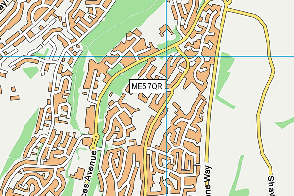 ME5 7QR map - OS VectorMap District (Ordnance Survey)