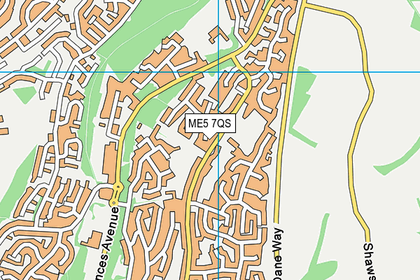ME5 7QS map - OS VectorMap District (Ordnance Survey)