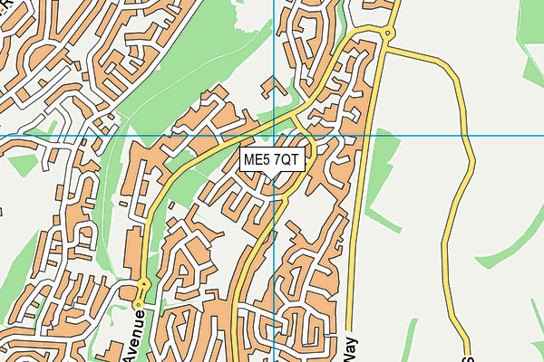 ME5 7QT map - OS VectorMap District (Ordnance Survey)