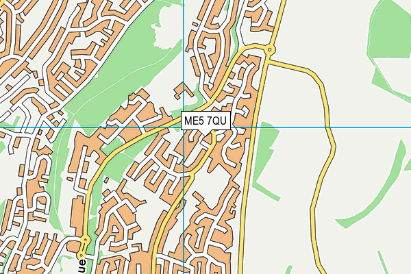 ME5 7QU map - OS VectorMap District (Ordnance Survey)
