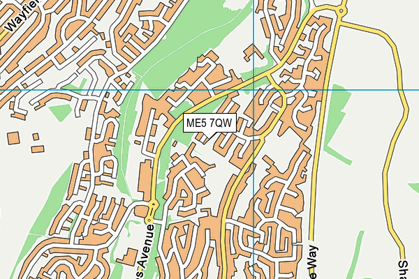 ME5 7QW map - OS VectorMap District (Ordnance Survey)