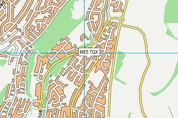 ME5 7QX map - OS VectorMap District (Ordnance Survey)