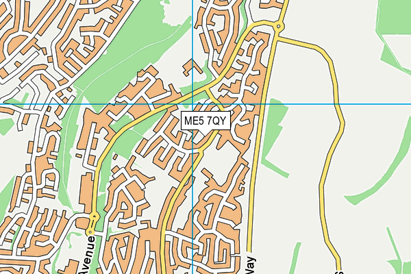 ME5 7QY map - OS VectorMap District (Ordnance Survey)