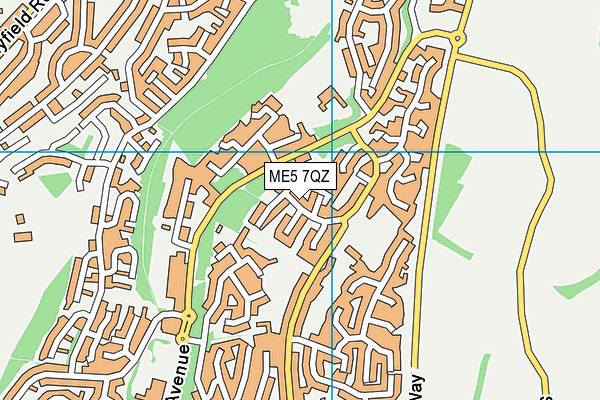 ME5 7QZ map - OS VectorMap District (Ordnance Survey)