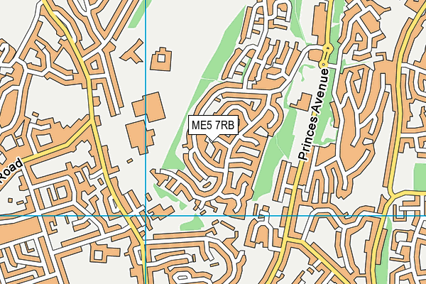 ME5 7RB map - OS VectorMap District (Ordnance Survey)