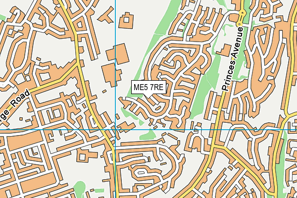 ME5 7RE map - OS VectorMap District (Ordnance Survey)