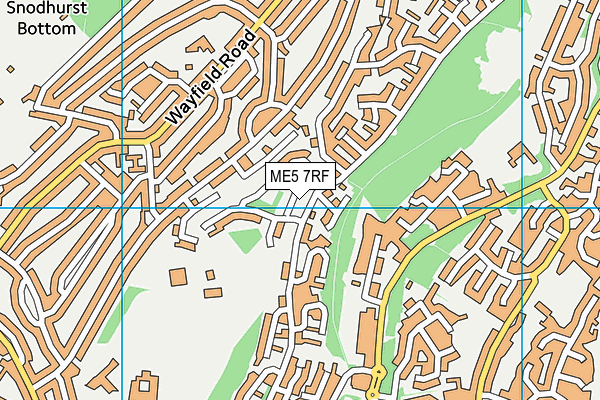 ME5 7RF map - OS VectorMap District (Ordnance Survey)