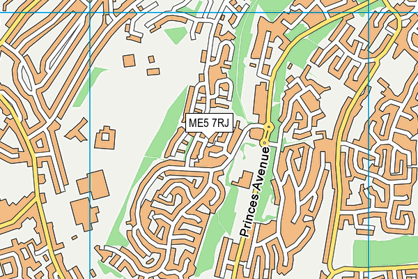 ME5 7RJ map - OS VectorMap District (Ordnance Survey)