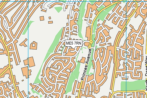 ME5 7RN map - OS VectorMap District (Ordnance Survey)
