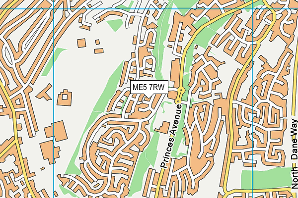 ME5 7RW map - OS VectorMap District (Ordnance Survey)