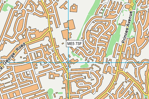 ME5 7SF map - OS VectorMap District (Ordnance Survey)