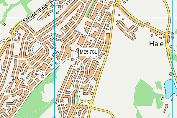 ME5 7SL map - OS VectorMap District (Ordnance Survey)