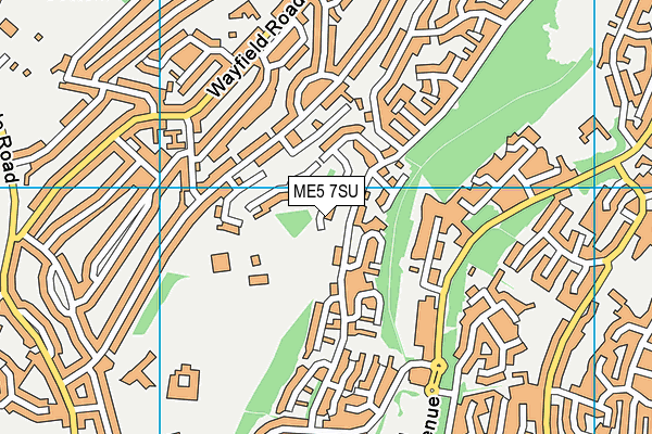 ME5 7SU map - OS VectorMap District (Ordnance Survey)