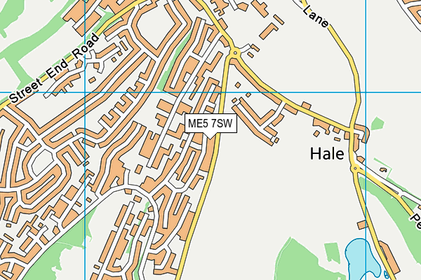 ME5 7SW map - OS VectorMap District (Ordnance Survey)