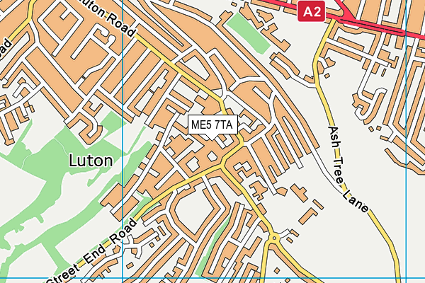 ME5 7TA map - OS VectorMap District (Ordnance Survey)