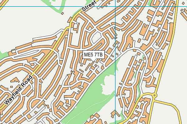 ME5 7TB map - OS VectorMap District (Ordnance Survey)