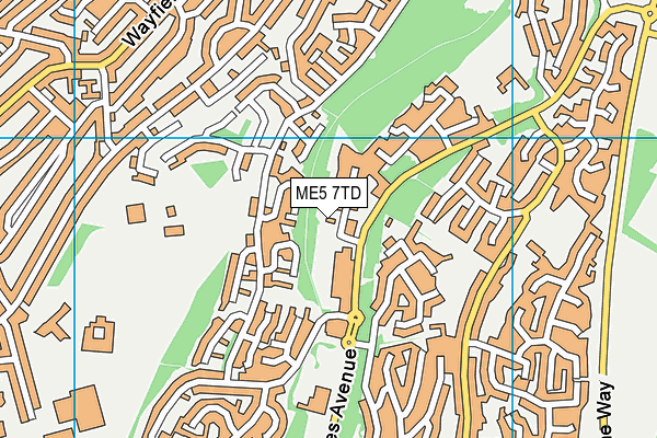 ME5 7TD map - OS VectorMap District (Ordnance Survey)