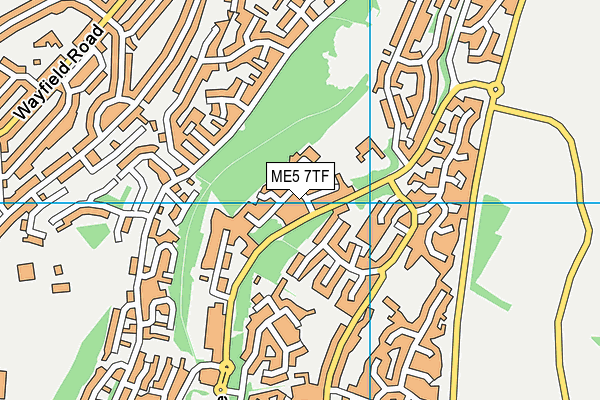 ME5 7TF map - OS VectorMap District (Ordnance Survey)