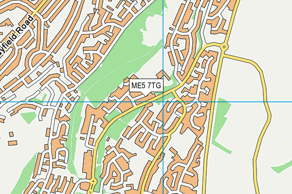 ME5 7TG map - OS VectorMap District (Ordnance Survey)