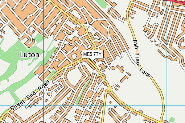 ME5 7TY map - OS VectorMap District (Ordnance Survey)