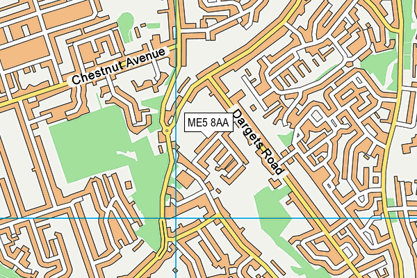 ME5 8AA map - OS VectorMap District (Ordnance Survey)