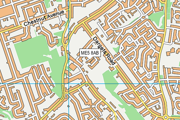 ME5 8AB map - OS VectorMap District (Ordnance Survey)