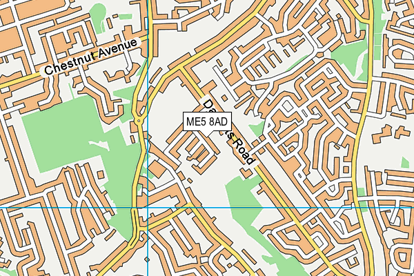 ME5 8AD map - OS VectorMap District (Ordnance Survey)