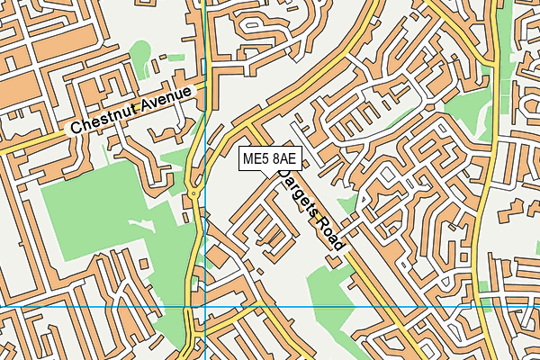 ME5 8AE map - OS VectorMap District (Ordnance Survey)