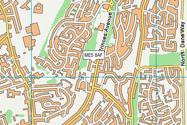 ME5 8AF map - OS VectorMap District (Ordnance Survey)