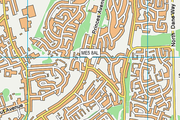ME5 8AL map - OS VectorMap District (Ordnance Survey)