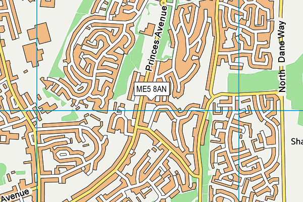 ME5 8AN map - OS VectorMap District (Ordnance Survey)