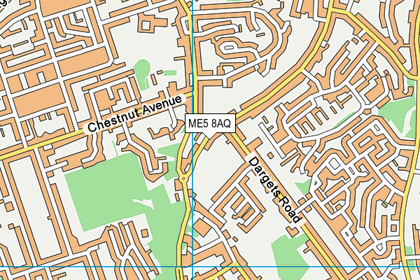 ME5 8AQ map - OS VectorMap District (Ordnance Survey)