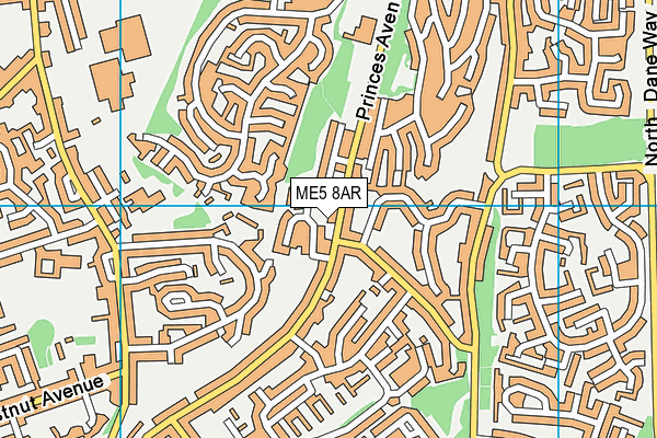 ME5 8AR map - OS VectorMap District (Ordnance Survey)