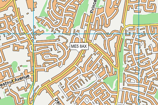 ME5 8AX map - OS VectorMap District (Ordnance Survey)