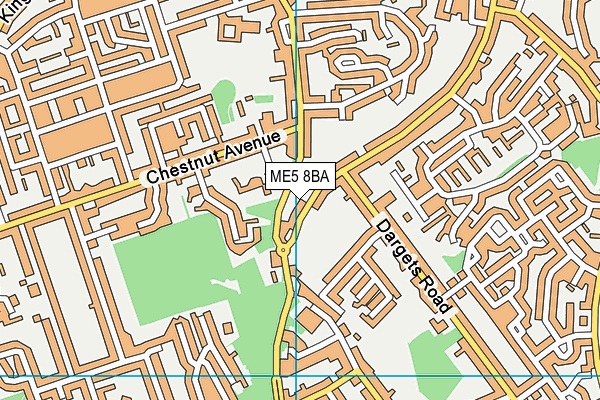ME5 8BA map - OS VectorMap District (Ordnance Survey)