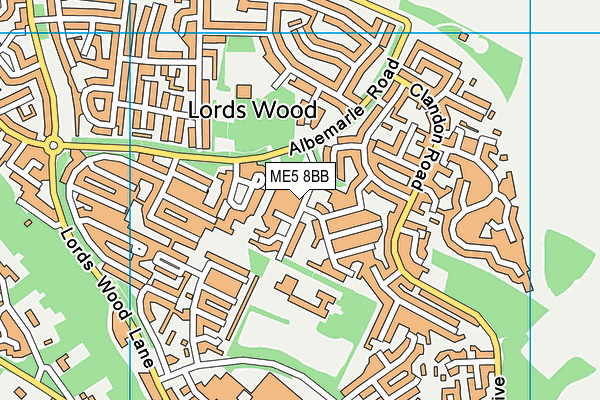 ME5 8BB map - OS VectorMap District (Ordnance Survey)